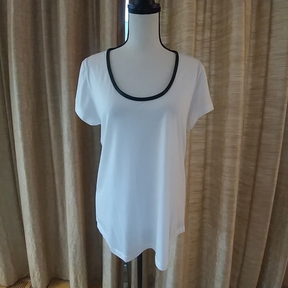 7 For All Mankind White short sleeve blouse